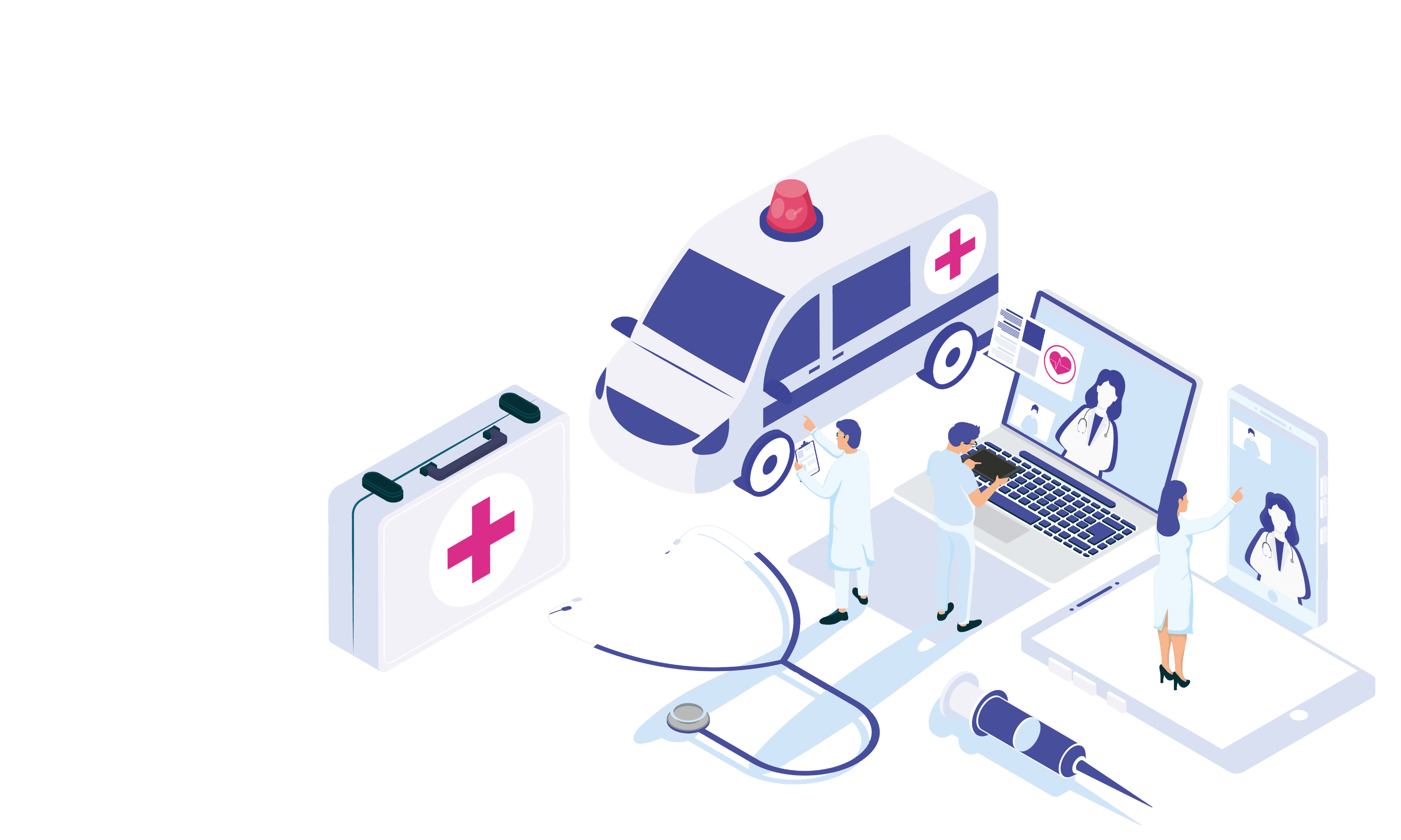 Emergency medical services illustration